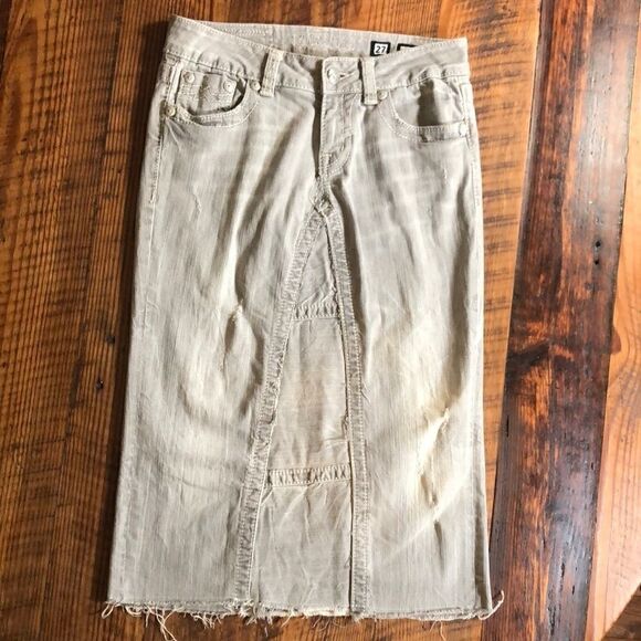 Cute Miss Me Jean Skirt Reconstructed Size 27 - Picture 1 of 14